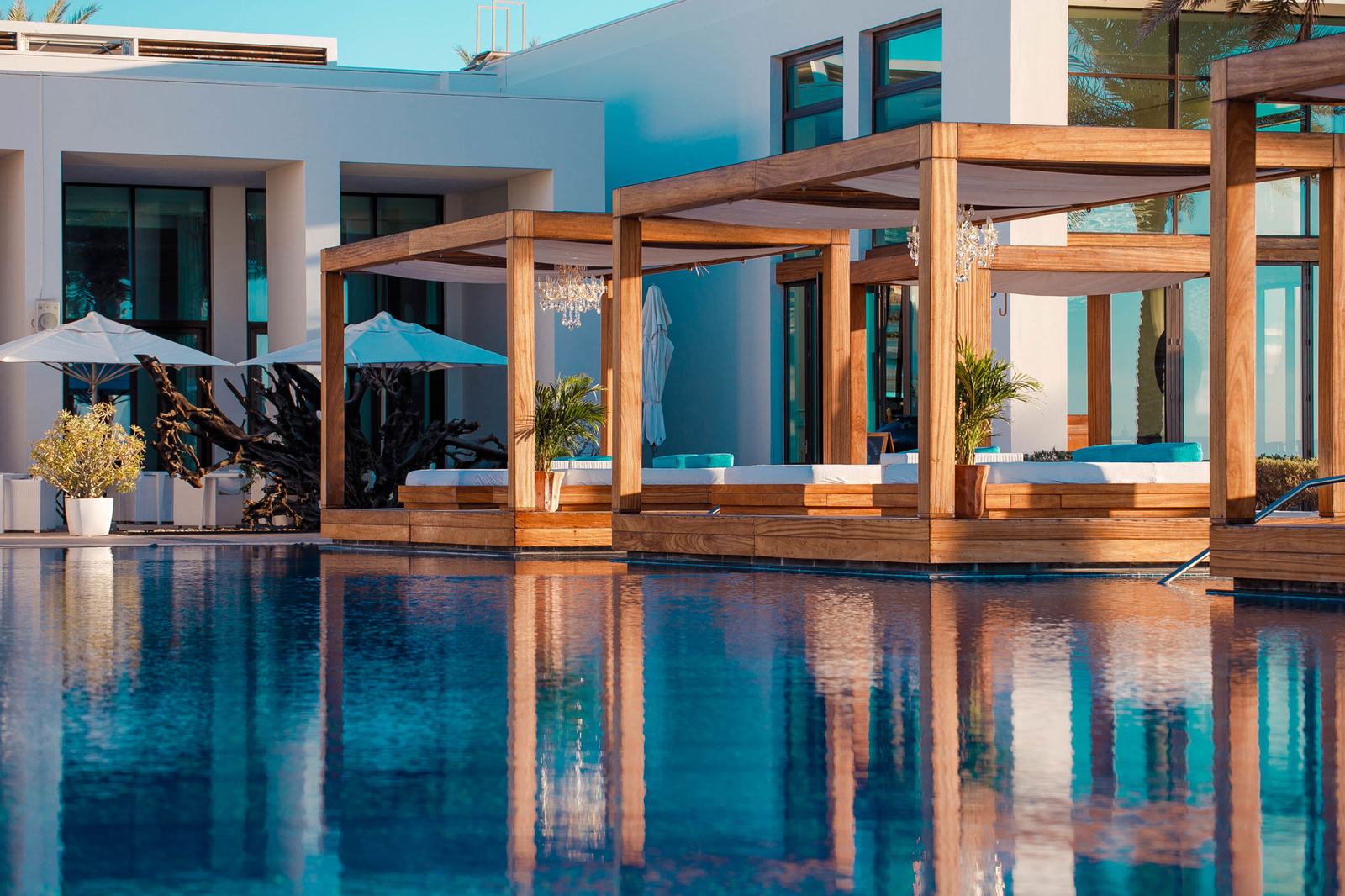 Saadiyat Beach Club pool and beachfront, Saadiyat Island, Abu Dhabi