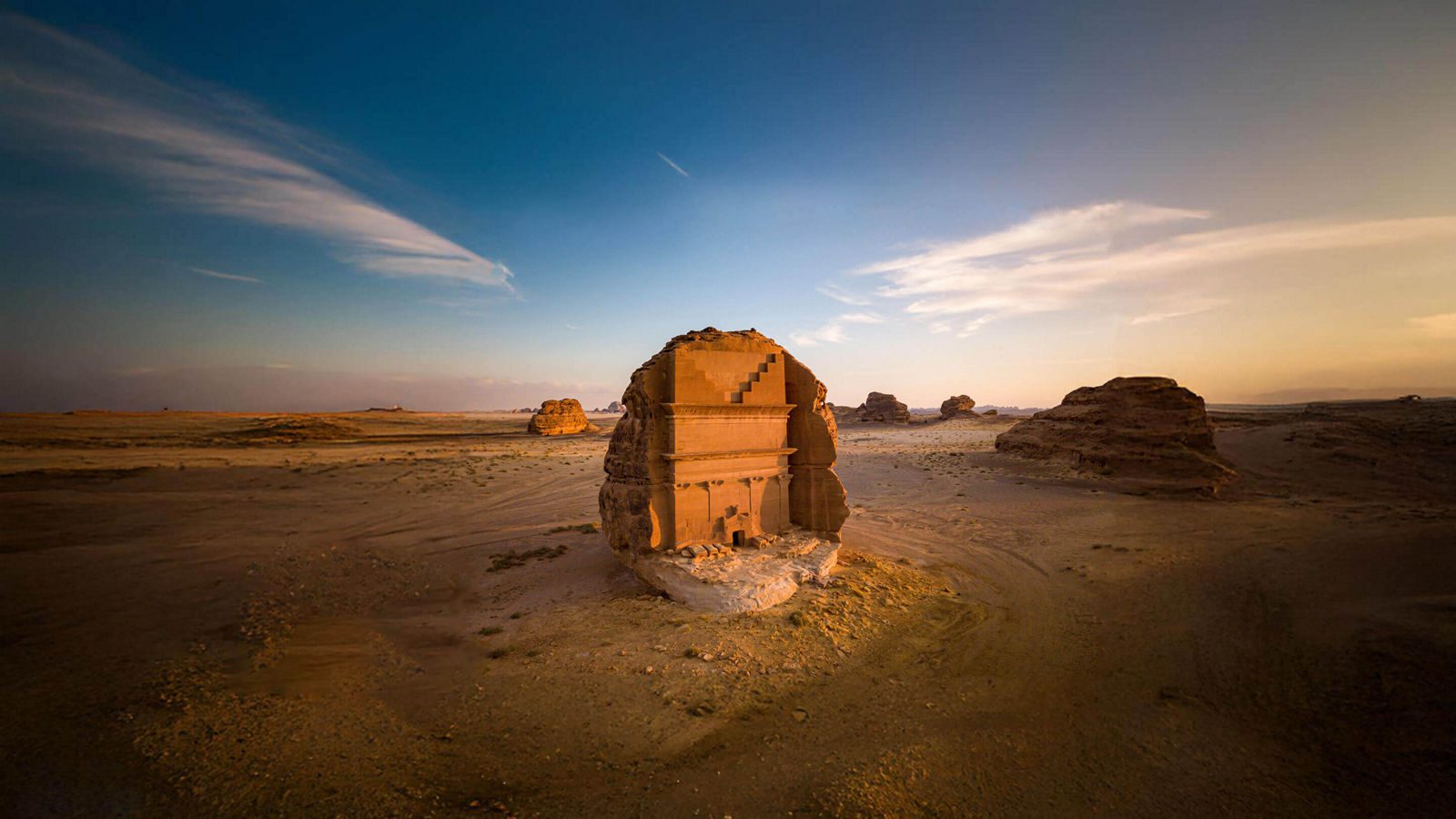 The carved Nabataean tomb facades of Hegra, AlUla