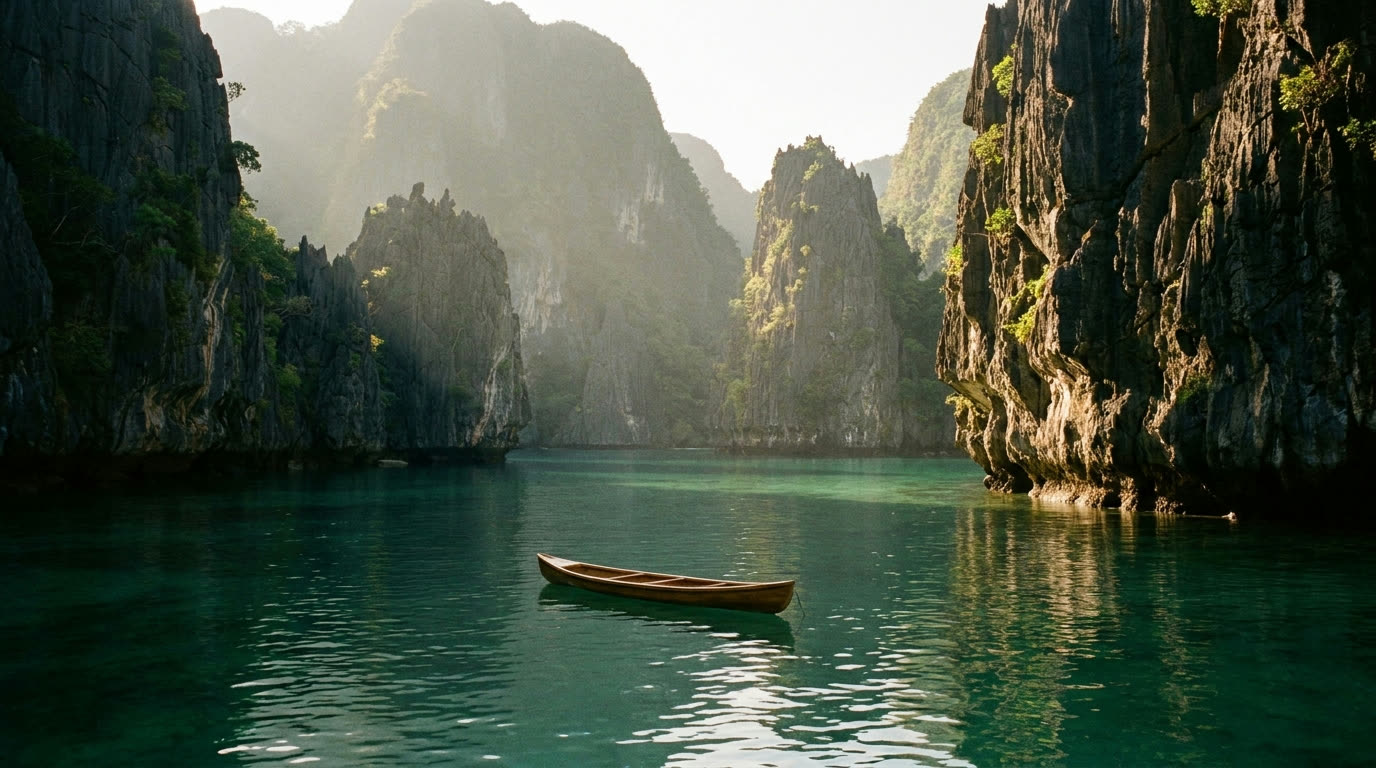 The Big Lagoon at El Nido with kayak, Palawan
